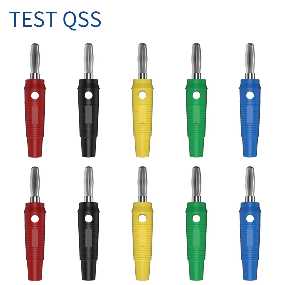 QSS-10PCS-4MM-Banana-Plug-Copper-High-Current-Insulated-Shrouded-Screw ...
