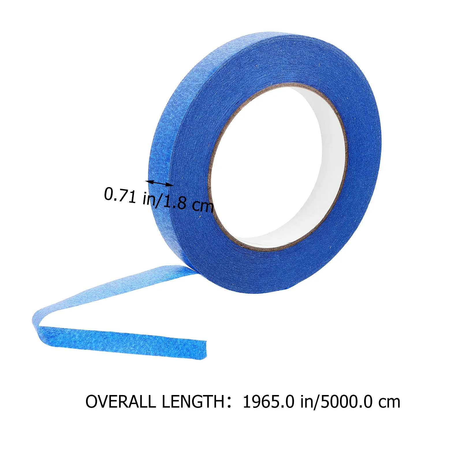 4롤 전문가용 블루 페인터 테이프 18mm x 50m 잔여물 없는 고접착 마스킹 테이프 (자동차 도장 및 미술 프로젝트용)