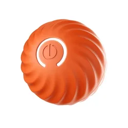 Automatic Interactive Moving Dog Chew Toy Ball - USB Rechargeable (Orange)