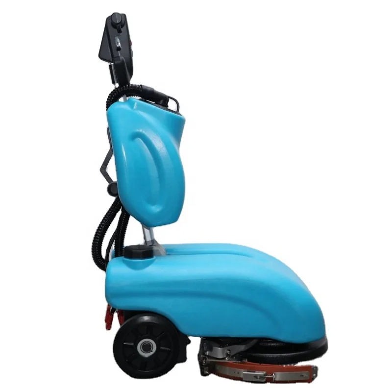 low noise walk behind battery model electric automatic floor washing cleaning machine scrubber for walkway tile concrete floor