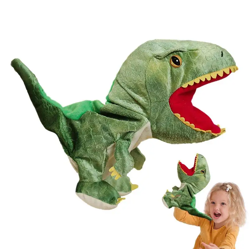 

Cute Dinosaur Children's Finger Dolls Can Move And Open Their Mouths Hand Puppets Telling Learning Funny Accompany Toy Gift