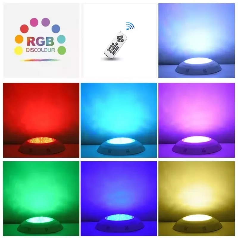 Surface Pool LED 12V Underwater Light RGB Swimming Lamp IP68 Water proof ABS 12W 18W 25W 36W 45W Fountain Lighting