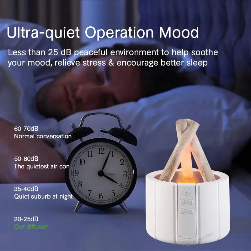 NEW Simulated campfire aromatherapy machine air humidifier ultrasonic atomizer essential oil diffuser with remote control