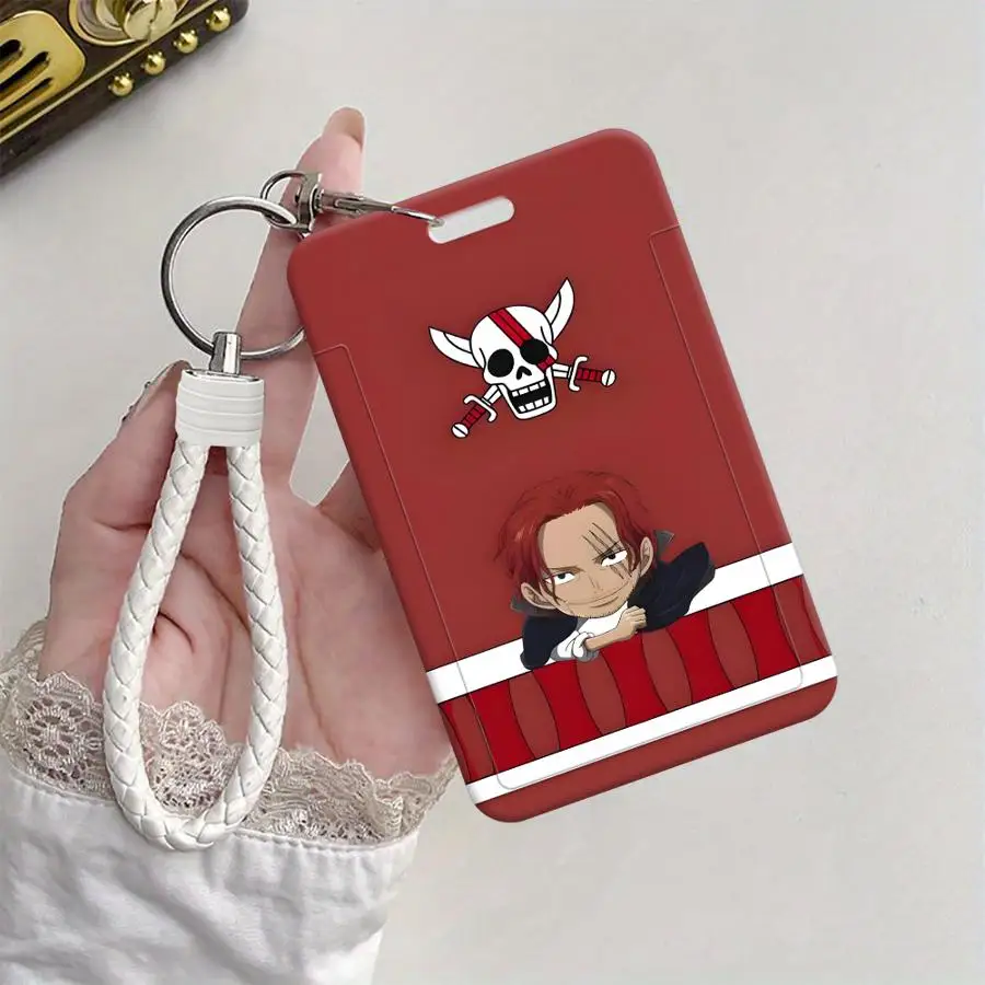 One Piece Niedliches Logo 1 Stück Kartenhalter Ausziehbarer Kreditkartenhalter Kinder-Bus-Kartenhalter mit Schlüsselband Bankausweis-Hülle – Detail 2