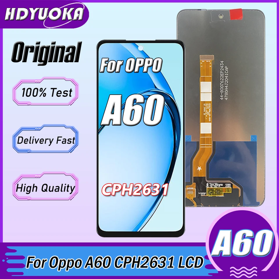 For Oppo A60 CPH2631LCD Display Screen +Touch Panel Digitizer Replacement Black
