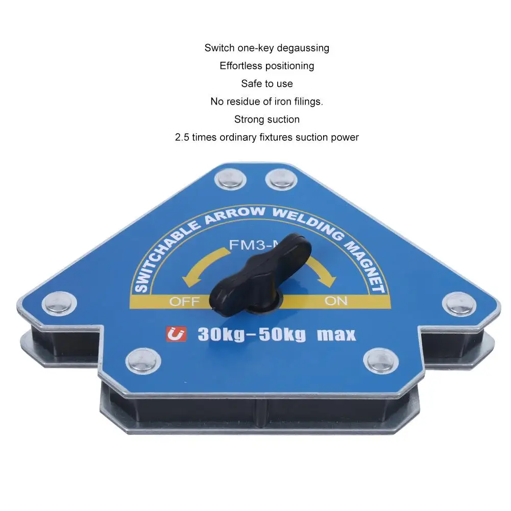 FM3-M Welding Magnet Locator Tool 30-50KG Magnetic Suction with Switch Arrow Shape for Soldering