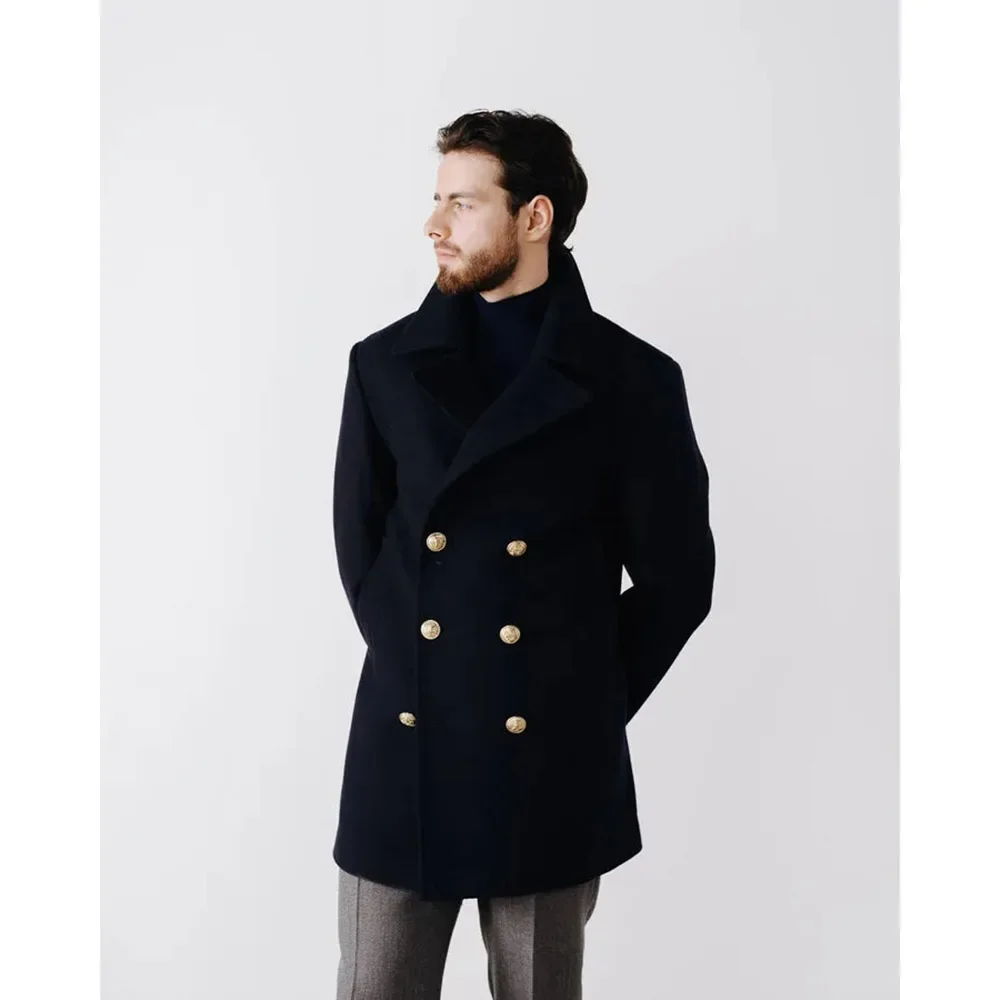 

Двубортный мужской костюм с отложным воротником, официальная деловая одежда, шикарный пиджак и брюки, комплект деловой одежды из 2 предметов