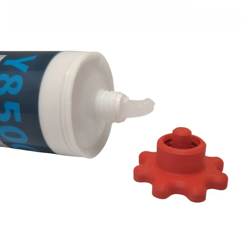 2pcs Flexible Gear-Style Tube Caps, Durable Plastic, Prevents Glue Hardening, for Silicone Repair, Outdoor Use, Gift