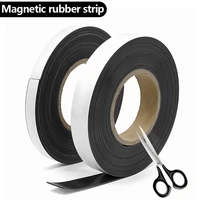 1Meter Self Adhesive Magnet Strip Rubber Magnet Tape Strong Flexible Magnet Stripe for Refrigerator Photo Posters Free Cutting
