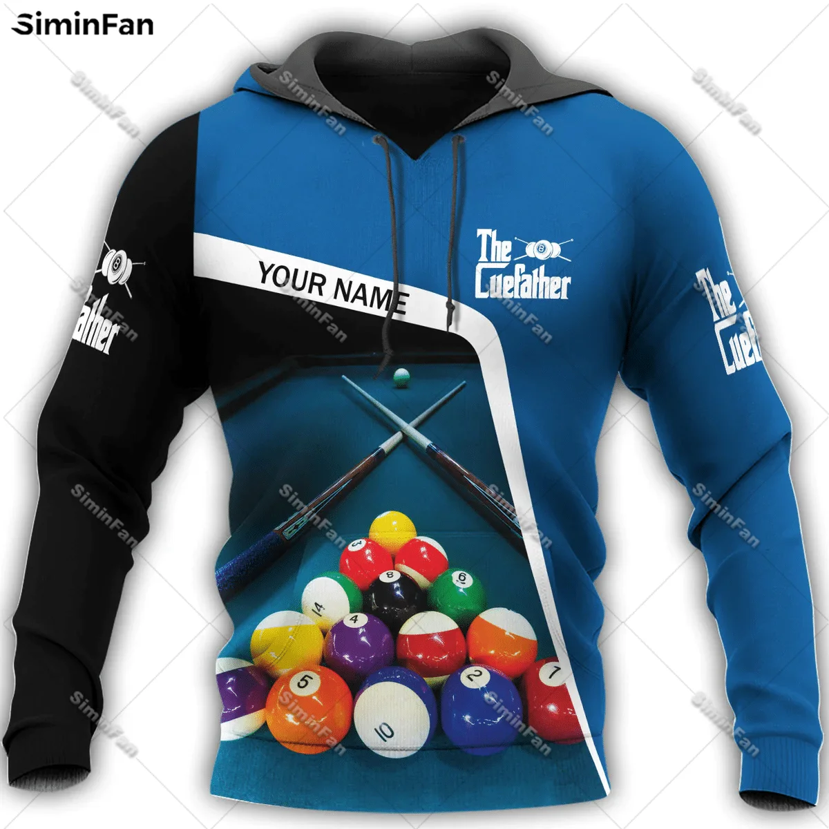 

Custom Name Billiard Art 3D All Over Printed Hoodie Mens Hooded Pullover Jacket Coat Sweatshirt Unisex Shirt Outwear Female Top