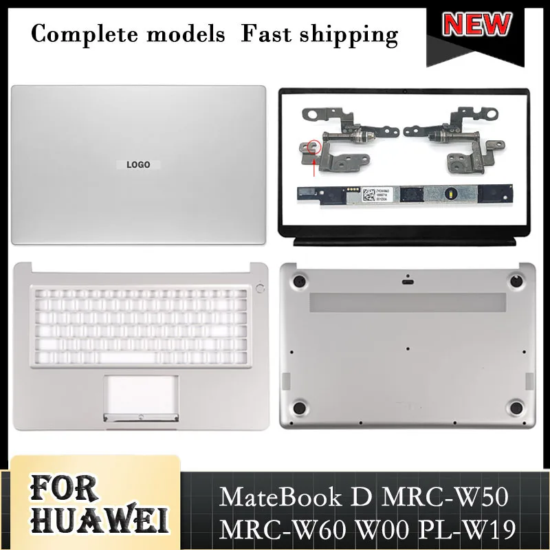 Per Huawei Matebook D Mrc-W50 Mrc-W60 W00 Pl-W19 Laptop Nuovo Originale Lcd Cover Posteriore Cornice Anteriore Copertura Poggiapolsi Custodia Inferior