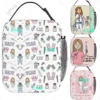 Cartoon Ladies Nurse Lunch Boxes Cute Enfermera En Apuros Lunch Bags for Nurse Insulated Food Container 1