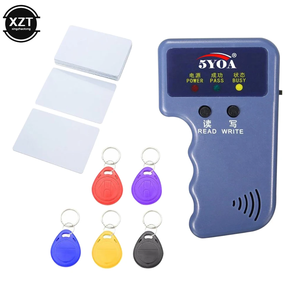 

RFID Duplicator Card Reader 125KHz EM4100 Copier Writer Video Programmer T5577 Rewritable ID Keyfobs EM4305 Tags Card