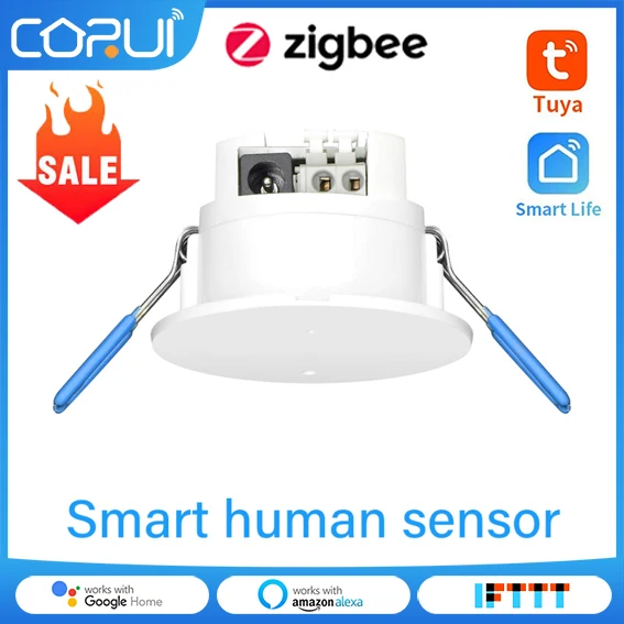 

CORUI ZigBee Tuya PIR Motion Sensor Smart Human Body Sensors De Movimiento Ceiling-mounted Human Presence Detection