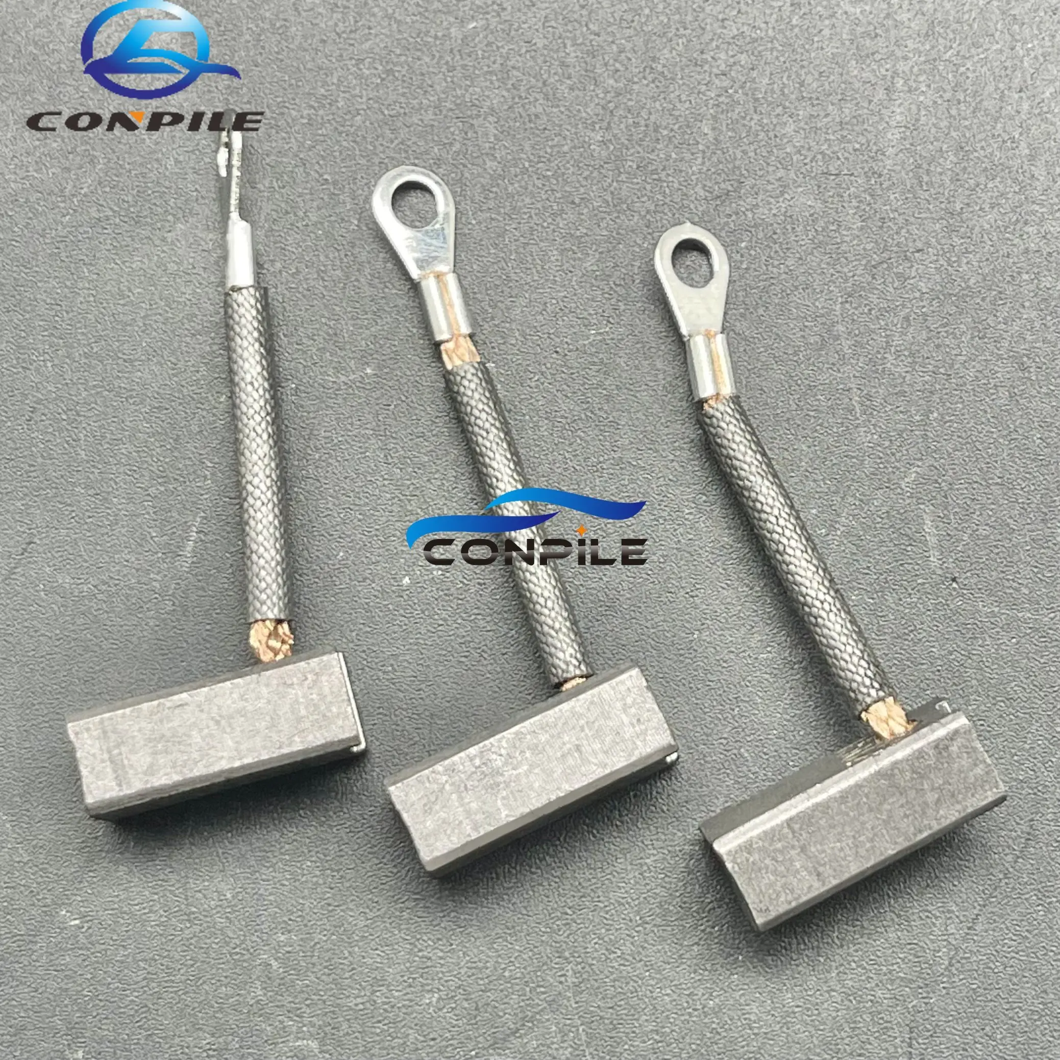 Electric forklift copper graphite carbon brush 3pcs for car J502 start motor brush 8/8.3*10*22 Car Generator Carbon Brush