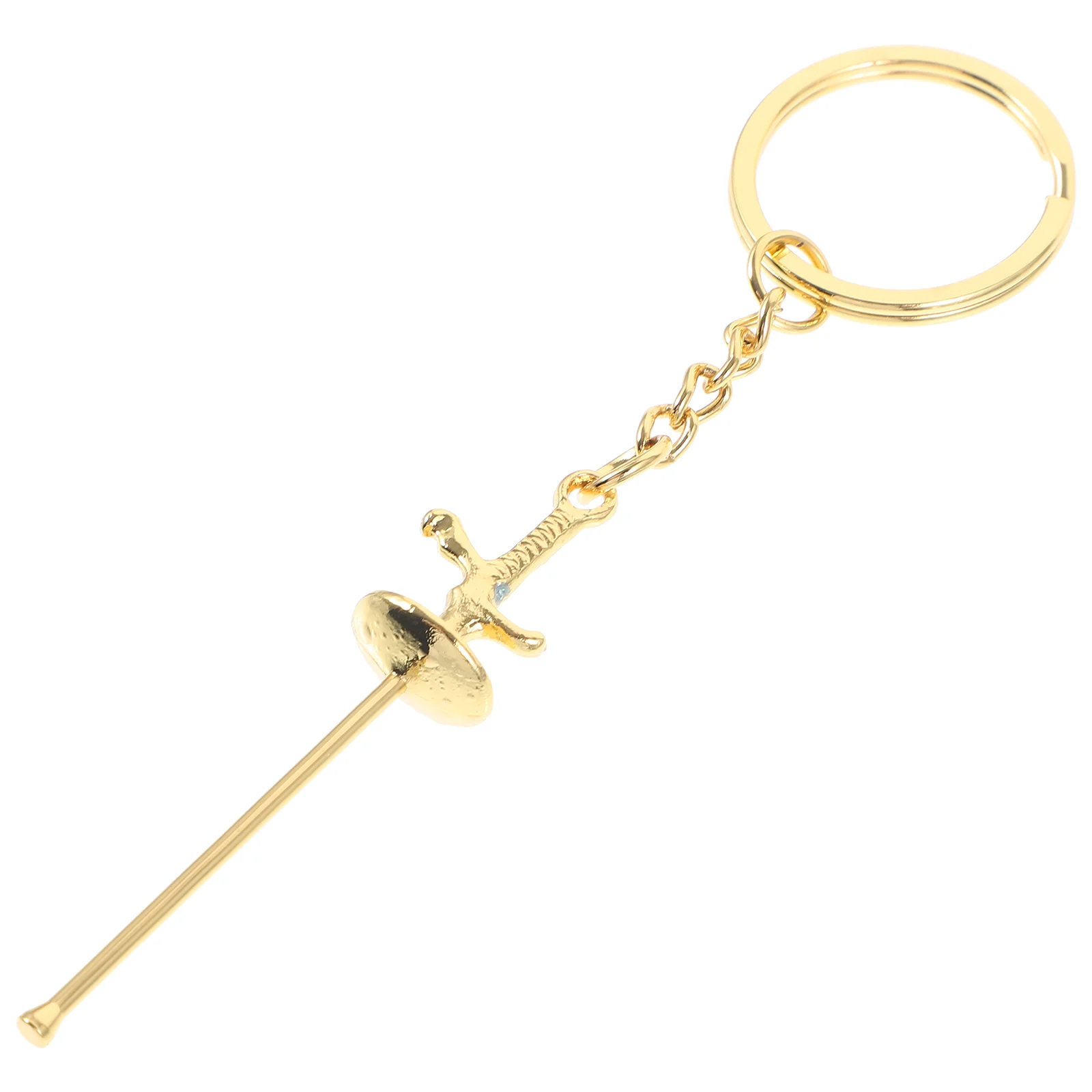 Fencing Keychain Metal Fencing Key Ring Handbag Charm Car Key Ring Bag Purse Hanging Pendant Fencing Sport Fans Fencer Souvenir