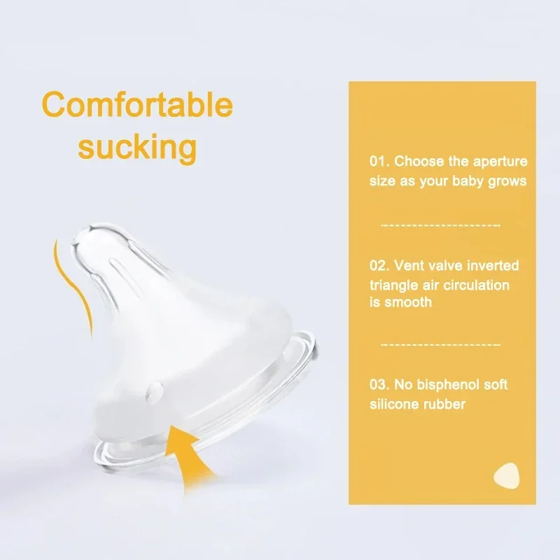 Silicone Pacifier Silicone Teether Pacifier Holder Silicone Baby Feeding Bottle Silicone Gel Feeding Bottle Pacifier Wide Mouth Puting Baby Soft Teat Nipple Infant Kids Teether Care Feeding Bottle Replacement