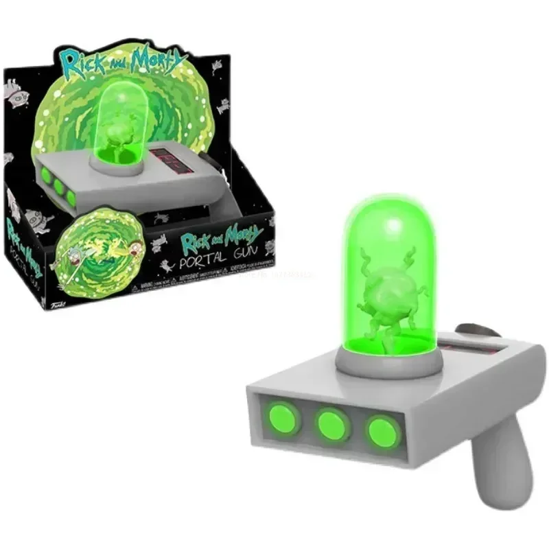 Rick And Morty Figure Portal Gun Portal Game Replica Model Luminescenza Toys Assembly Toy 1:1 Anime Restore Boy Birthday Gift