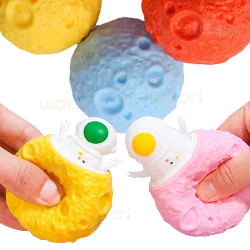 Squeeze Astronauts Planet TPR Cup Anti Stress Pop Up Funny Toys Joke Decompression Fidget Sensory Stress Gift for Kids Adults