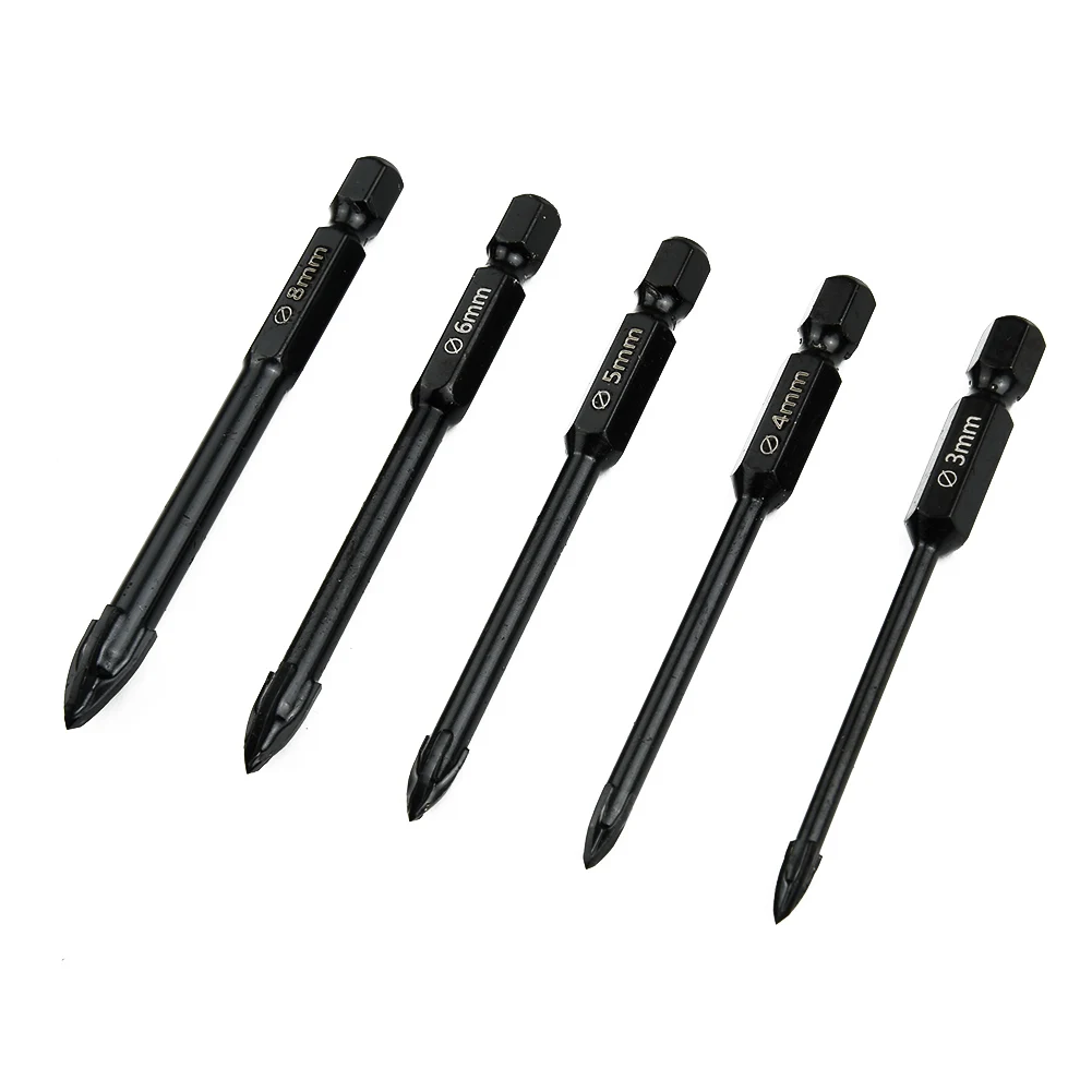 

5PCS Drilling Tool Multifunctional Cross Alloy Ceramic Brick Wall Hole Opener High-Performance Utility Tools For Woodworking