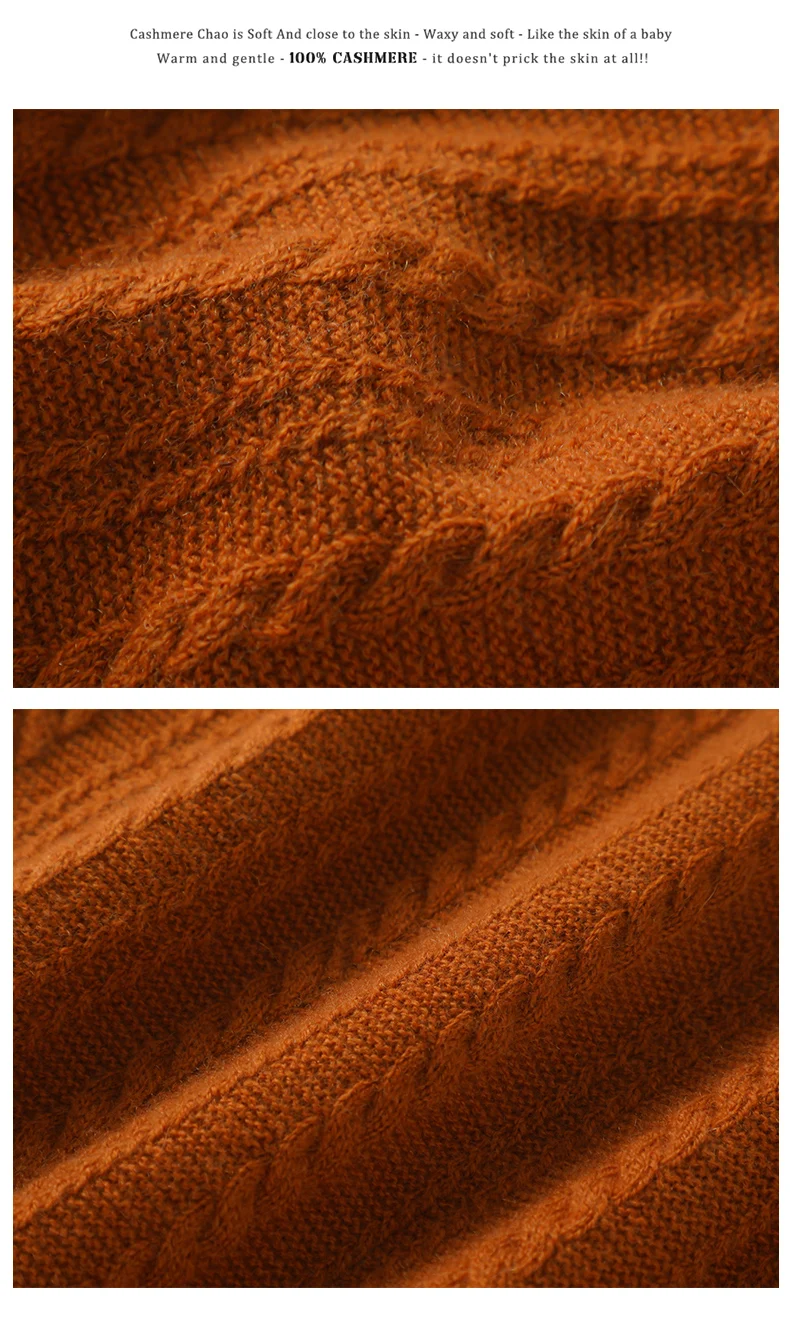 Neuer gestrickter warmer Damen-Halswärmer aus 100 % Kaschmir, verdickt, kältebeständig, warm, Herren-Halstuch, einfarbig, vielseitiger Halswärmer – Detail 27