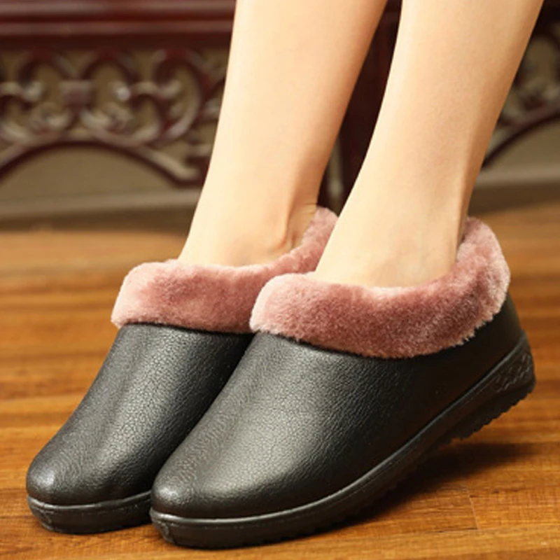 

Winter Women Boots Waterpfoof Snow Boots PU Casual Women Shoes Non-Slip Warm Ankel Boots Cotton Women Shoes