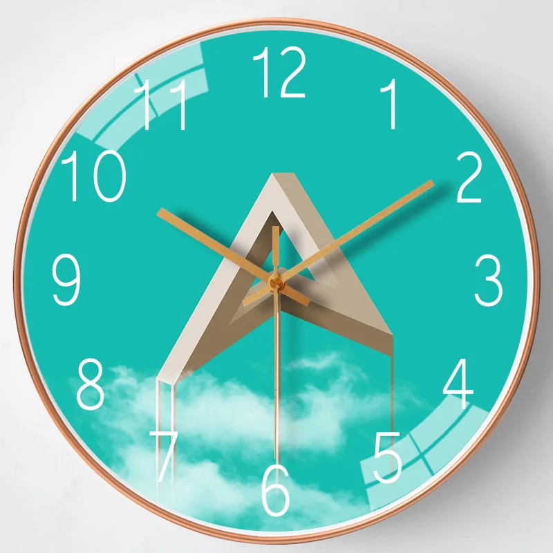 Nordic Wall Clock Modern Creative Silent Clock Mute Quartz Clock Wall Decoration Clock Watch Time for Home Living Room Bedroom