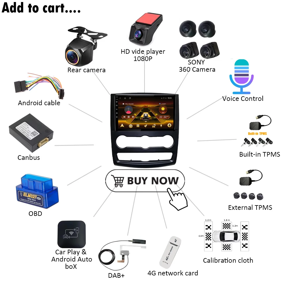 Radio para Auto con Sistema Inteligente Android 16 para Mercedes-Benz Sprinter y Volkswagen Crafter 2006, Pantalla Táctil Carplay, 8 Núcleos, Wifi 5