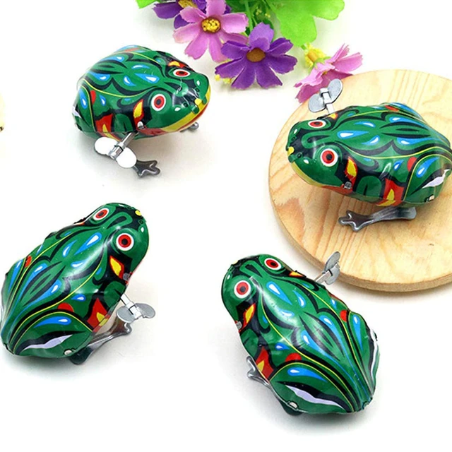 Wind Up Toys Cute Jumping Frog Classic Clockwork Spring for Gift, Xmas, Party, Birthday, Festival, Surprise, Memory, Collection, Men's, Size: As Shown