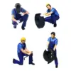 1/64 Painted People Figures Diorama Figurines Garage Scenes Accessories 5