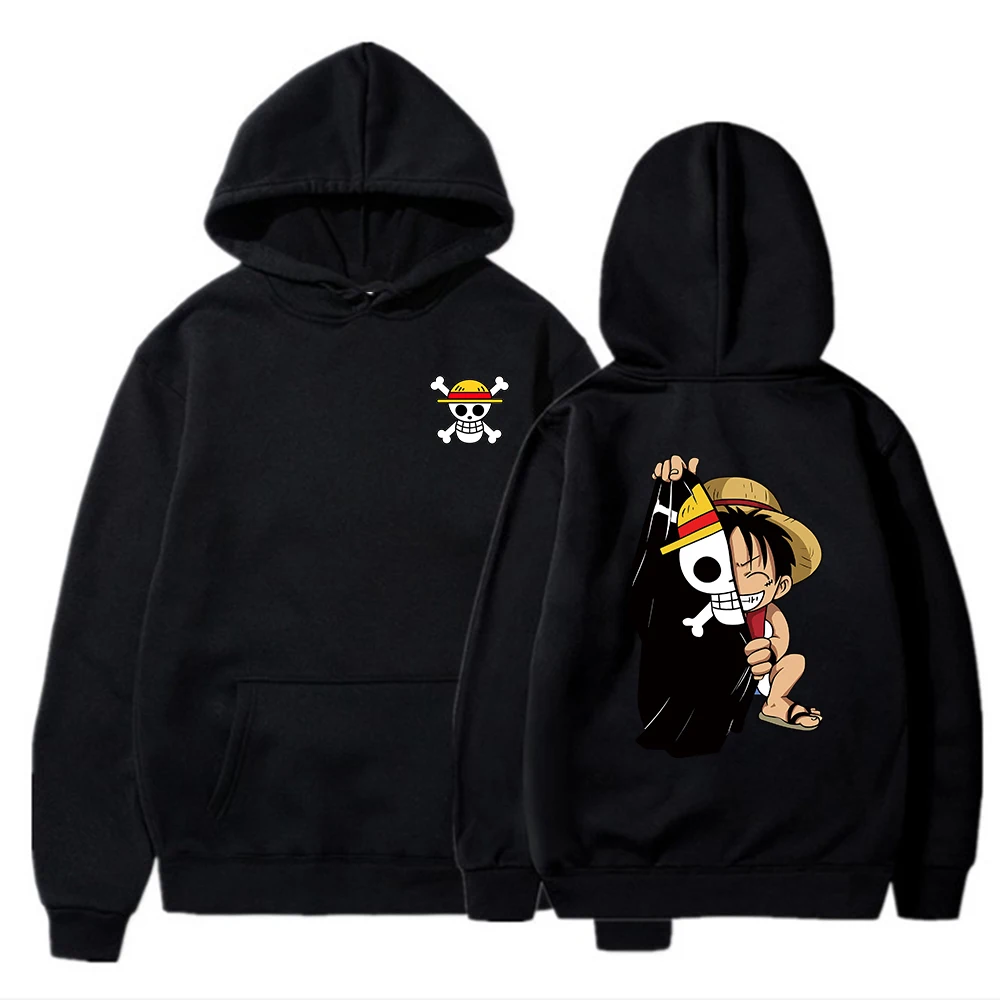 Anime One Piece Hoodies Men Women Fashion Luffy Pullover Oversized Hoodie Sweats Kids Hip Hop Coat Boys Mens Clothing Sudaderas