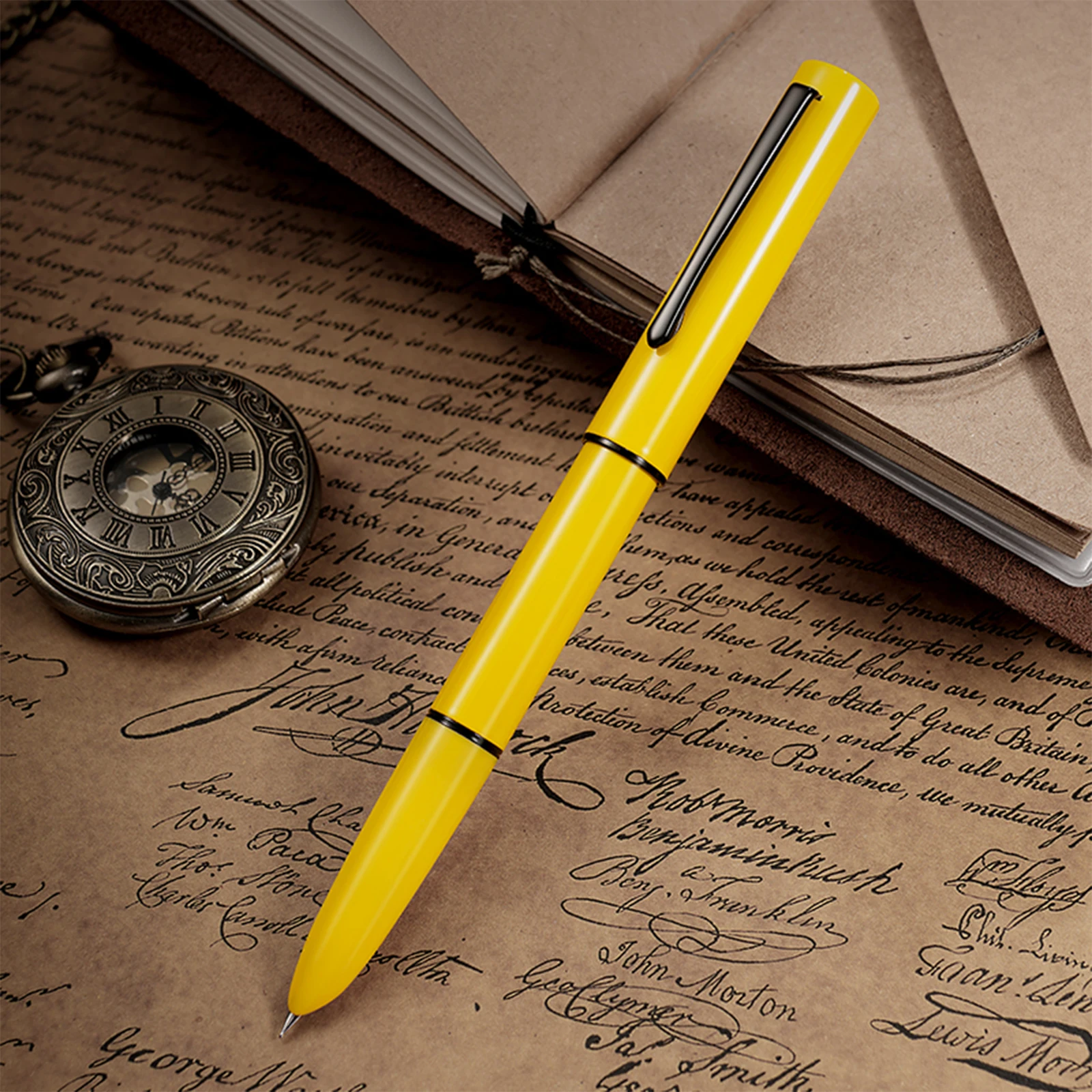 Hongdian C1 Exquisite Explorer Simple Classic Retro Fountain Pen EF/F Hooded Nib School Office Supplies Writing ink Gift Pens 2