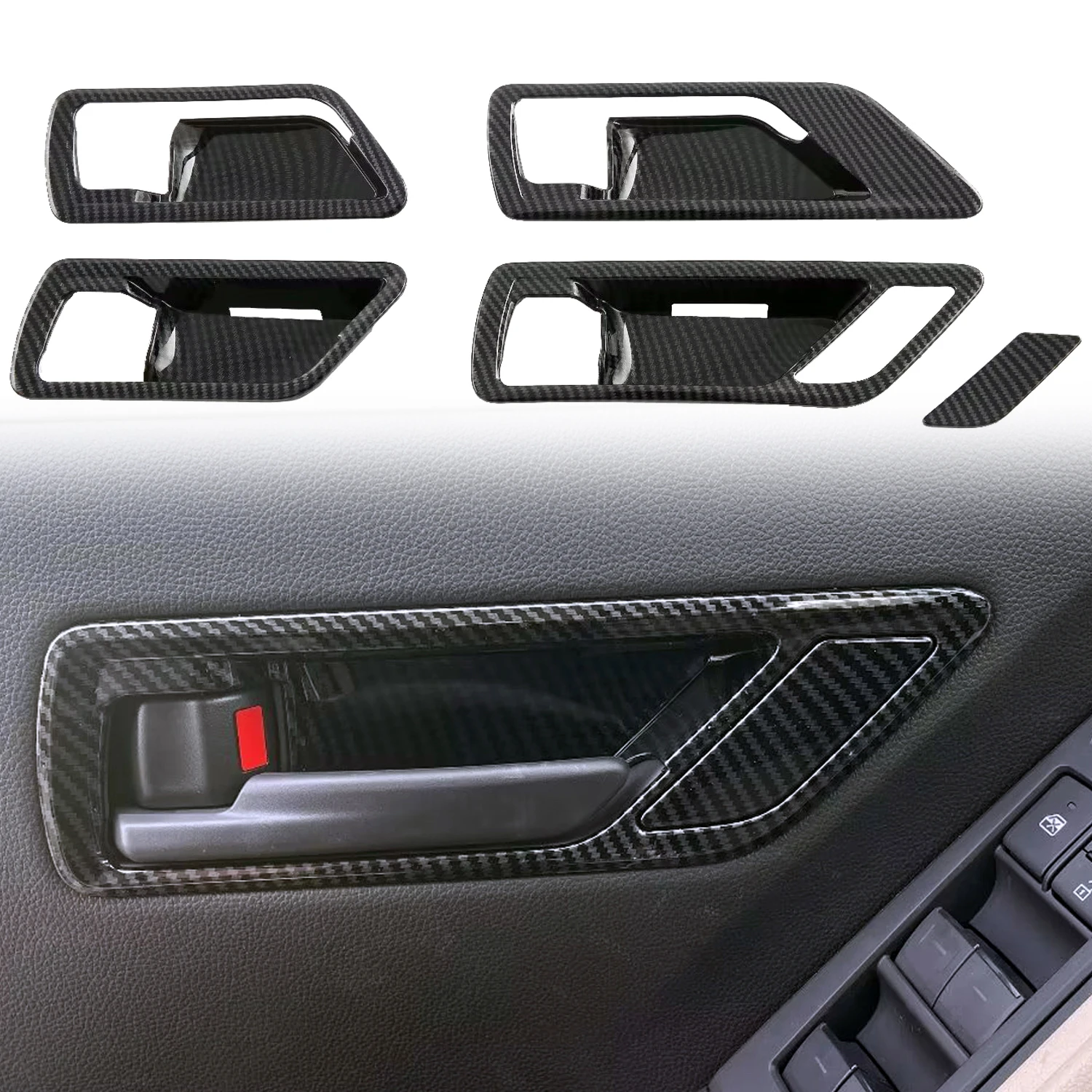 

Для Toyota LandCruiser 300, Land Cruiser 2022, 2023, накладка на внутреннюю дверную ручку Trim ABS, 5 шт., не для правой двери с кнопками