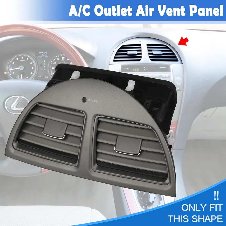 Replacement Center Dash AC Vent Panel For 2007-2009 Lexus ES350 (Fits Part # 5566033200/3201/3900)