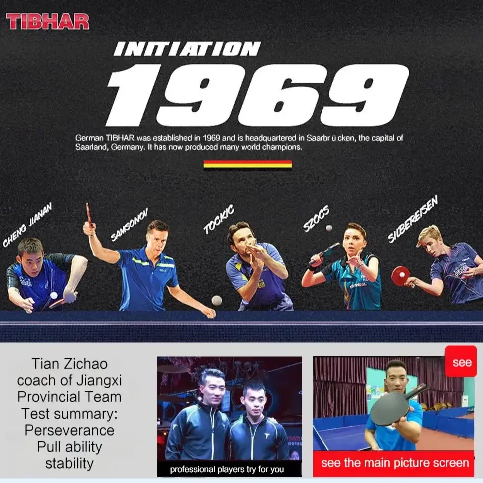 Description Picture 2 of itemTIBHAR 9star Table Tennis Racket 6 7 8 Sticky Rubber Pimples-in Ping Pong Rackets Hight Quality Blade Original TIBHAR Racket Bat