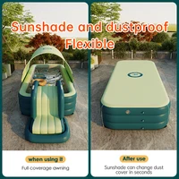 Piscine gonflable pliante pour enfants, fête en plein air familiale, pare-soleil, toboggans pour bébés 2