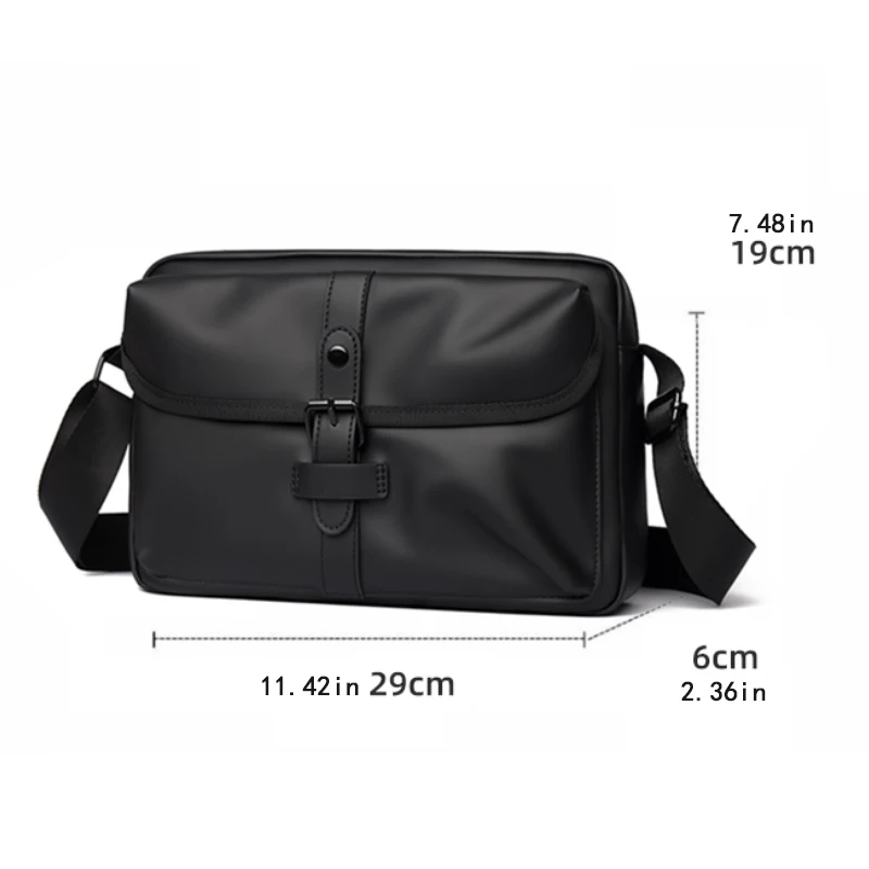 Men's crossbody bag - with adjustable shoulder straps, travel and commuting bag - durable daily crossbody bag, smooth texture