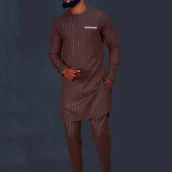 Alternative view of Toju Dashiki Round Neck Stripe Long Sleeve Outfit