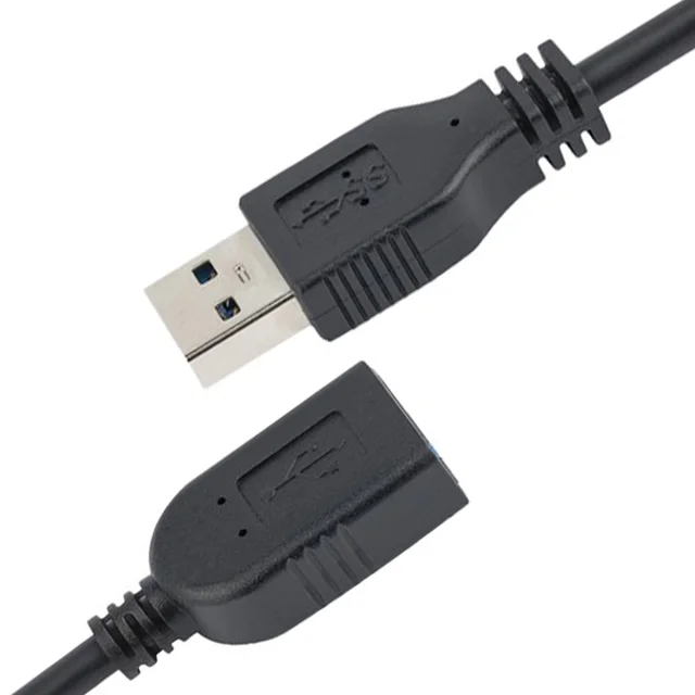Cable De Extensión USB 3.0 Macho A Hembra - 30 Cm De Largo, Velocidad Súper Rápida, Cable Plano
