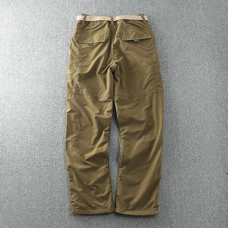 6XL Winter Cotton Padded Pants Men Plus Size Multi Pocket Work Cargo Pants Outdoor Windproof Warm Waterproof Soft Shell Trousers hiking pants