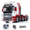 1/14 LESU 8X8 RC Tractor Truck Metal TOUCAN DIY Ready to GO Radio Car 2-speed Transmission Light Sound Vehicle Model THZH1873 1