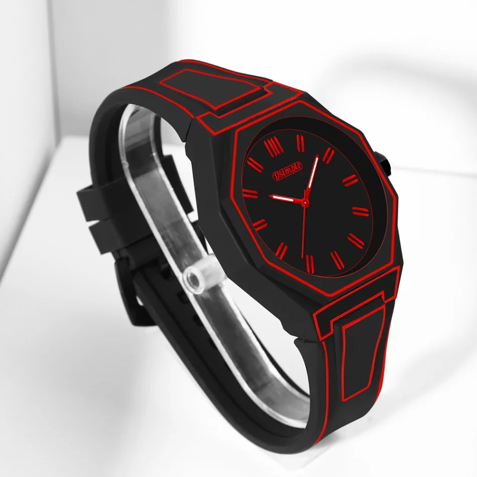 1pc Modern Minimalist Unisex Watch - Quartz Movement, Silicone Strap, Casual Fashion Watch for Men & Women