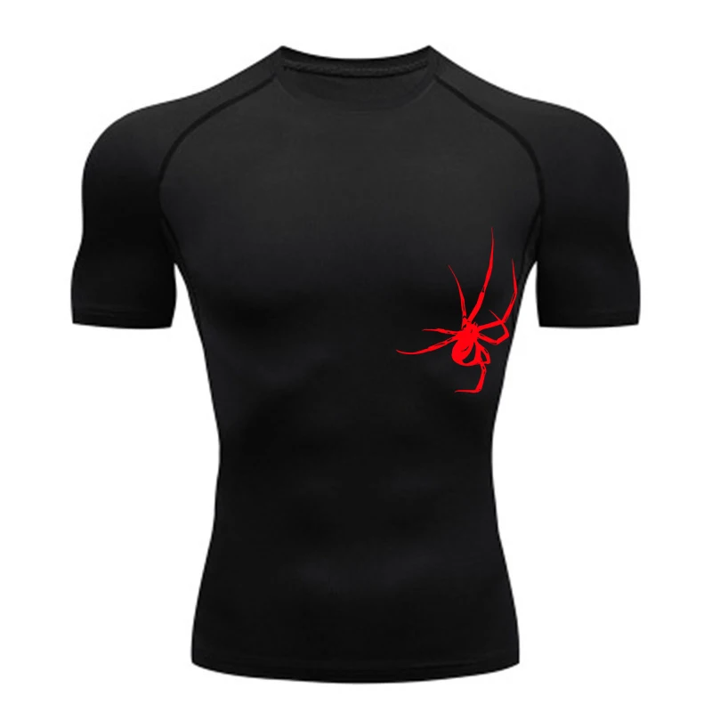 Running T-Shirt Men Short Sleeve Compression Shirt Gym Sports Top White & Black Quick Dry Breathable MMA Fitness Clothing compression t shirt sport t shirt short sleeve t shirt running t shirts running t shirt fitness clothes