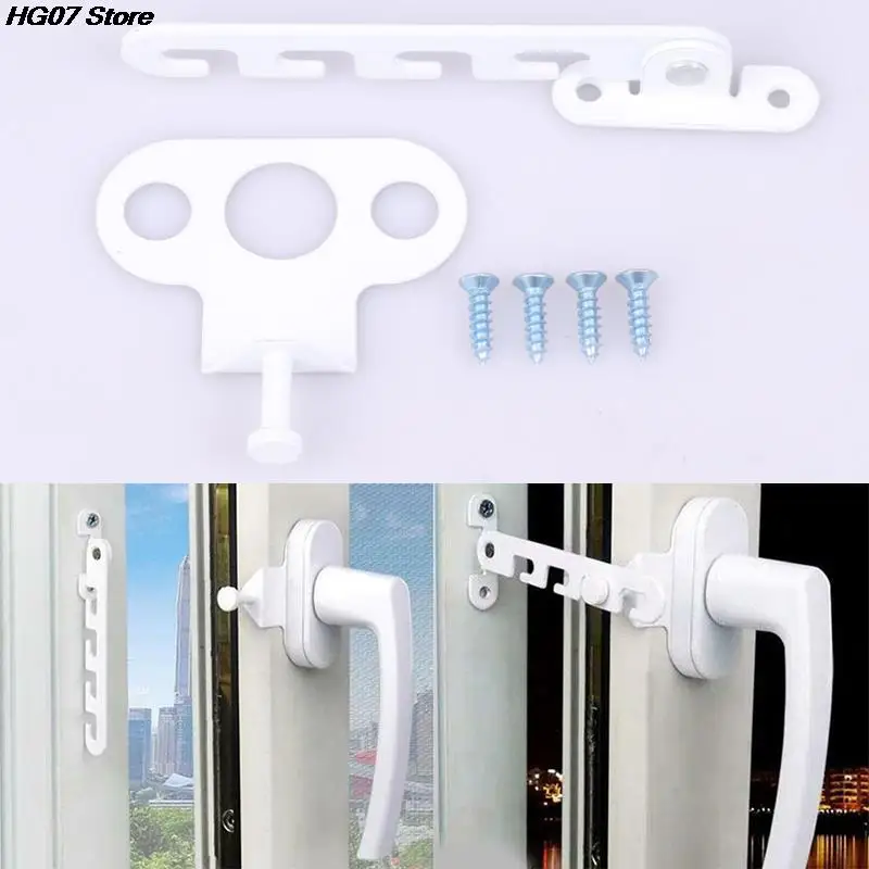 Metal Window Limiter Latch Wind Hook Latches Brace Casement Blocking Lock Catch Stay Position Stopper for Child Safety Protector window stopper window lock