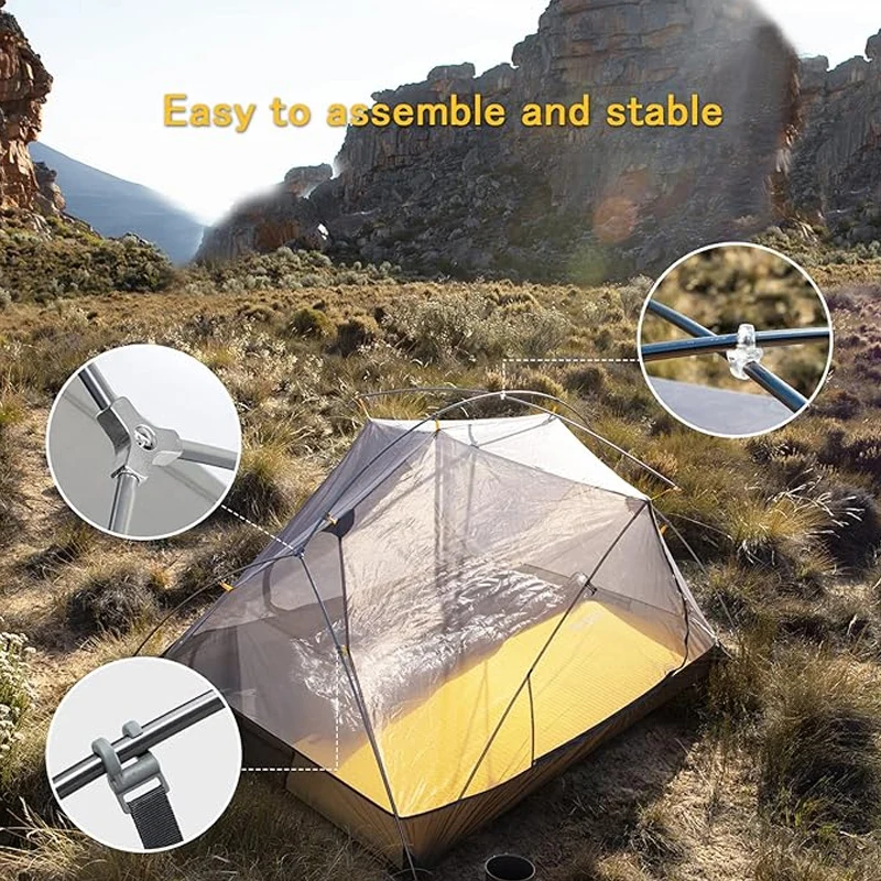 Camping Tent Naturehike Mongar 2 Ultralight Outdoor 3 Season Waterproof 20D Nylon 210T 2 Person