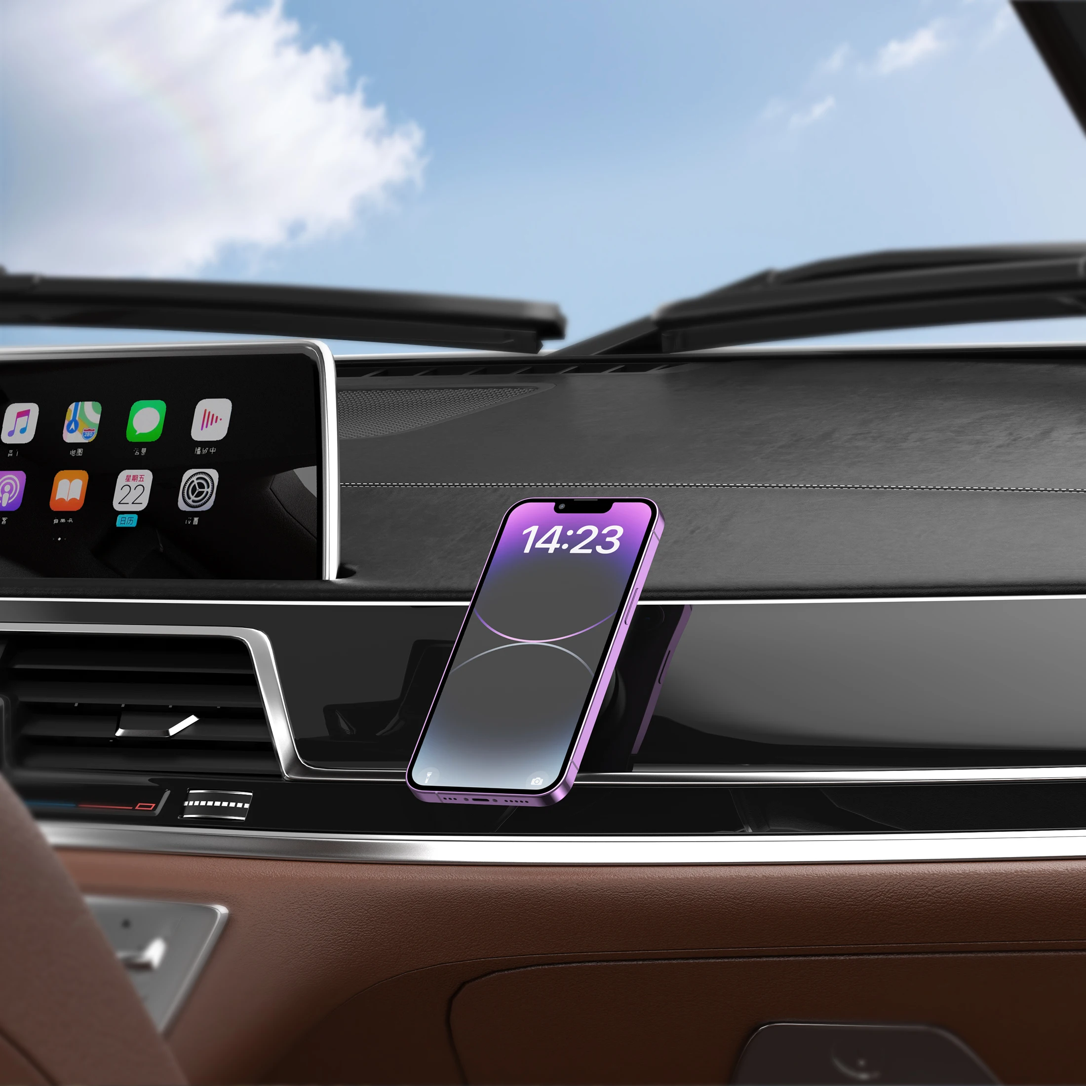 Versatile Magnetic Snap Phone Mount - 360° Rotating, Universal