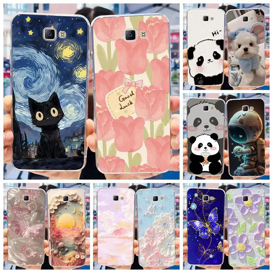 Charming Painted Soft Silicone Phone Case Cover – Artistic Design TPU Protective Case