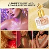 Golden Shimmer Spray Highlighter Gloss Powder Lightweight Waterproof All Skin Tones Face Illuminating Powder For A Radiant Glow 4