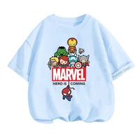 Marvels Child T-Shirts Summer The Avengers Kids T Shirt Children Cartoon Kawaii Casual Clothes Super Hero Top Boy Girl Tee Shirt 1
