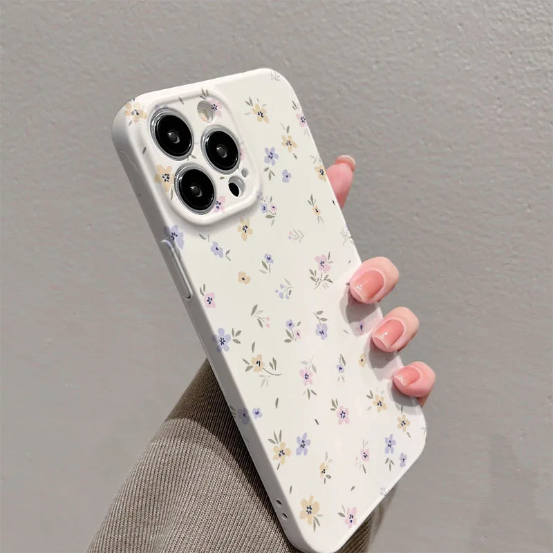 Charming Floral Hard Plastic Phone Case Cover